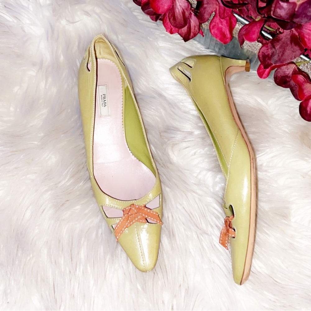 PRADA Vintage Kitten Leather Heel
